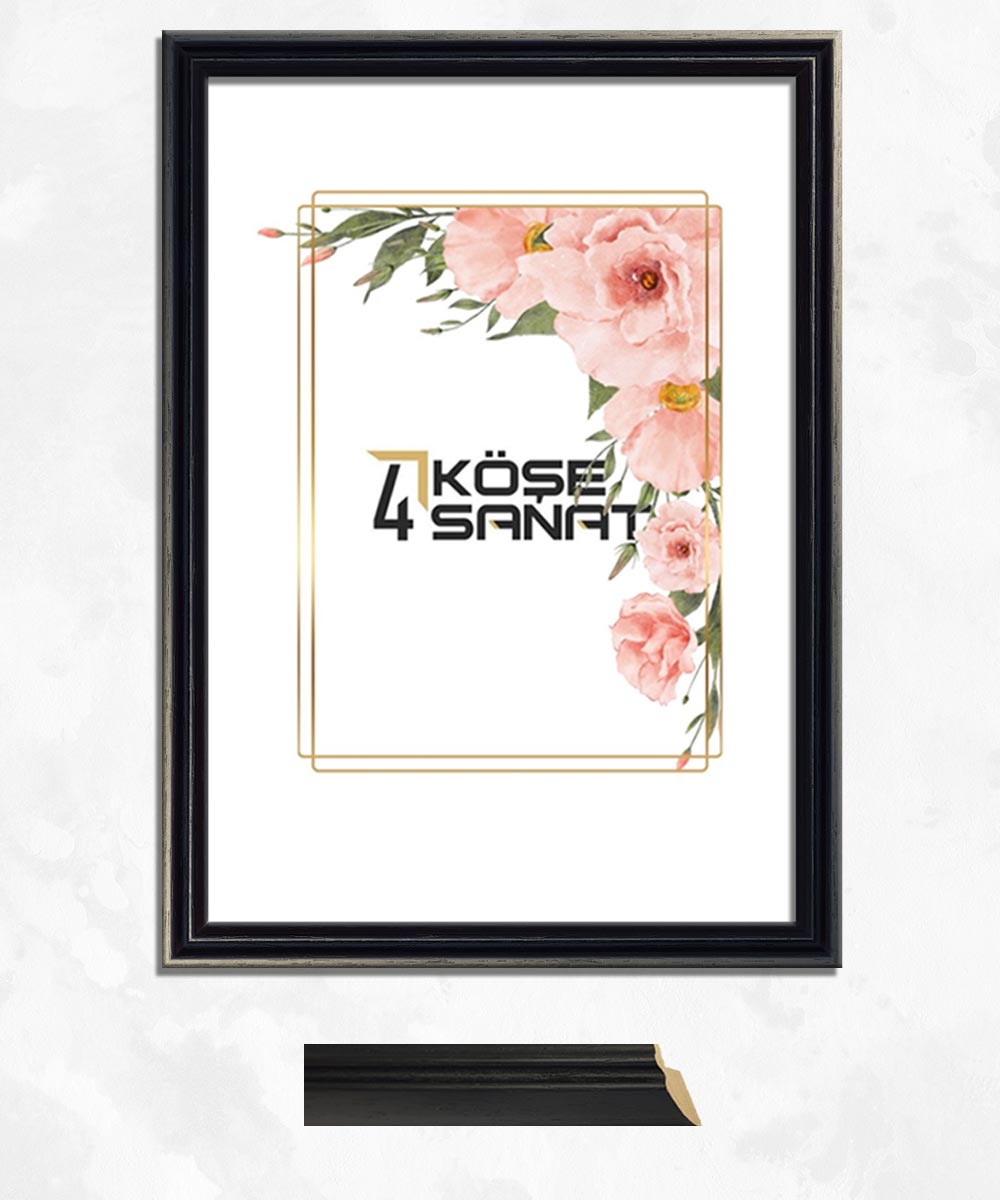 20'lik Siyah Silme Profil Ahşap Çerçeve