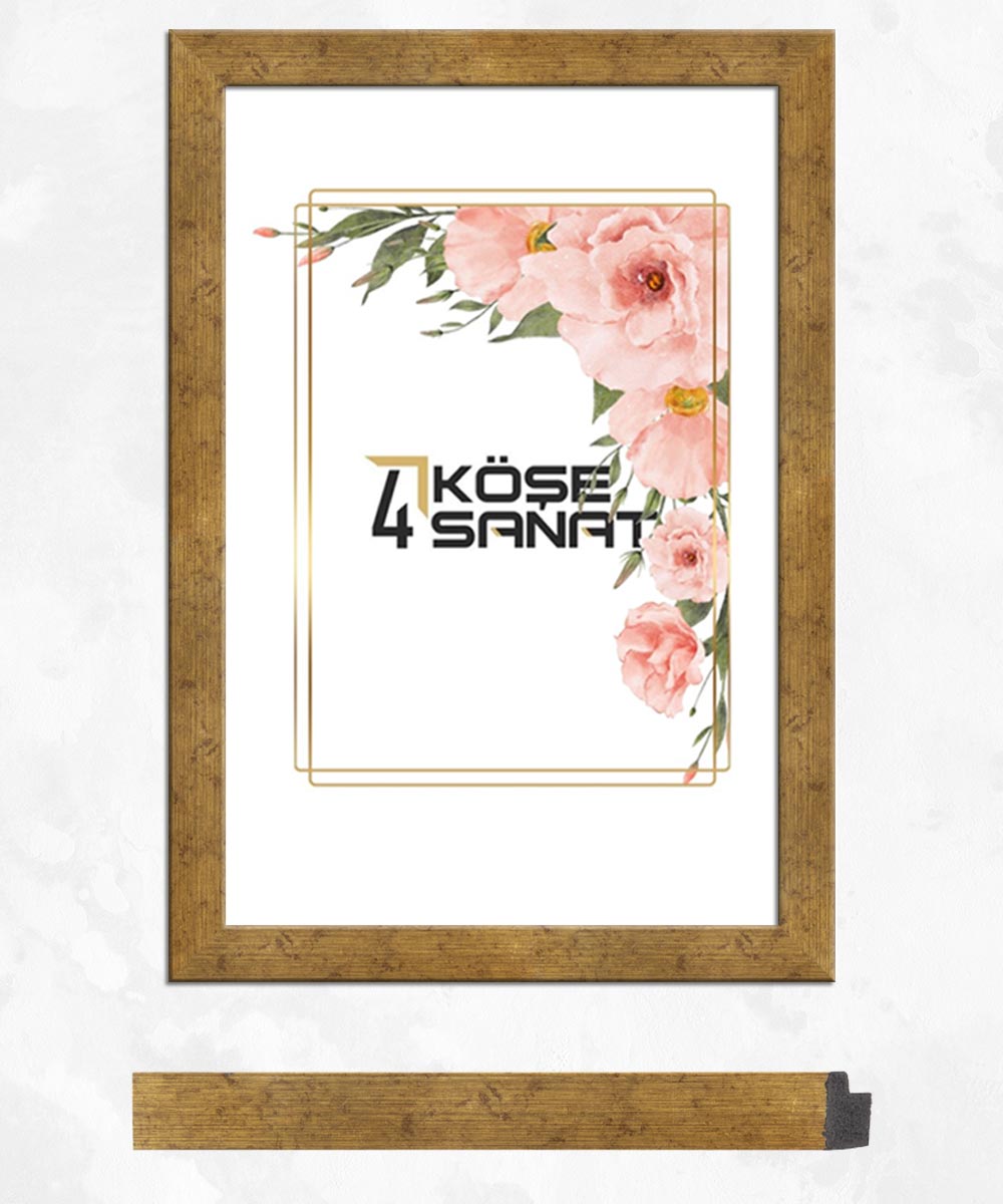 20'lik Altın Rengi Poliresin Çerçeve