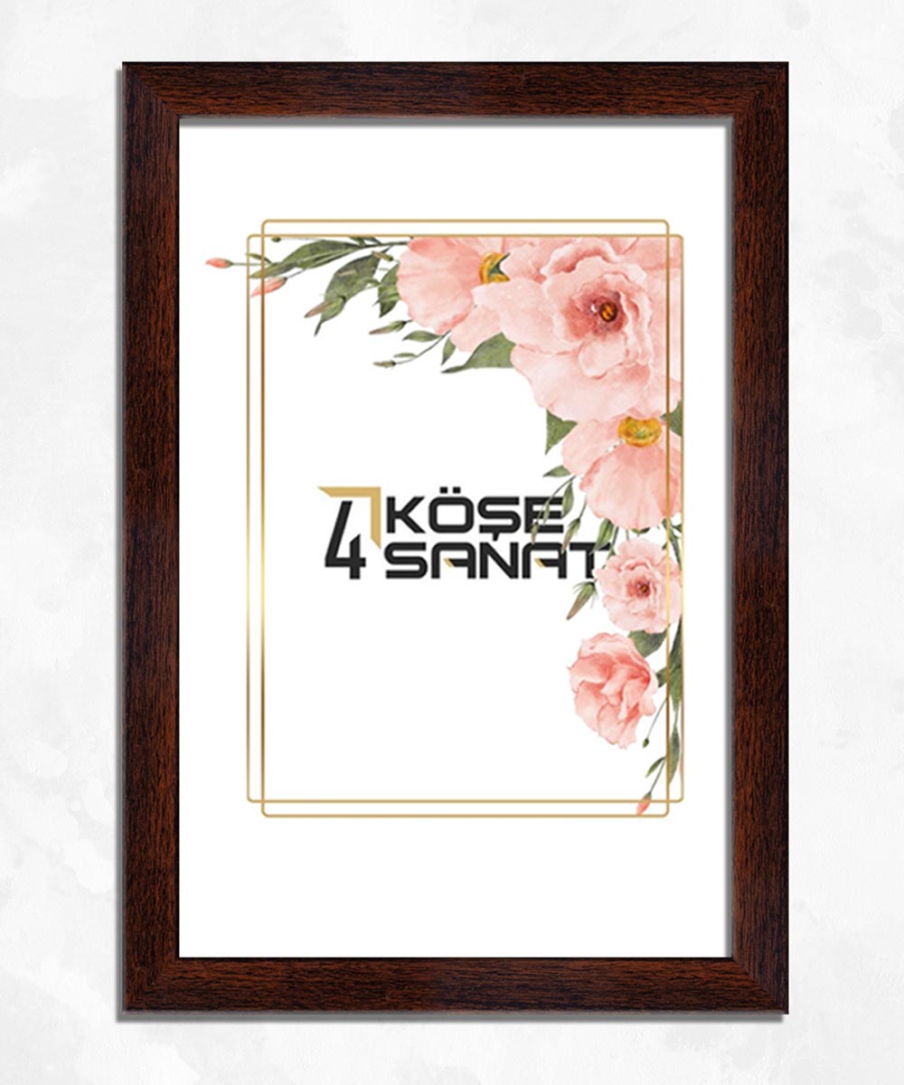 20'lik Ceviz Rengi Poliresin Çerçeve