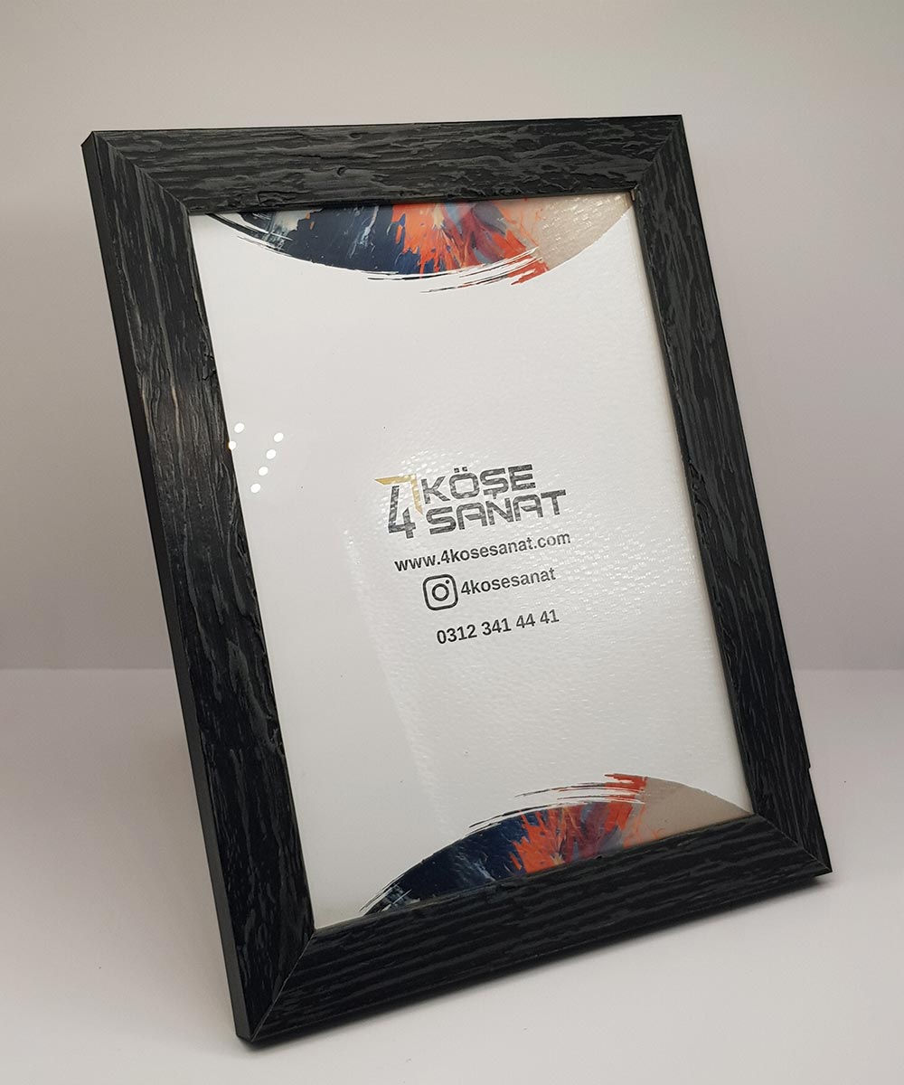 26’lık Siyah Ahşap Çerçeve – Camlı Masa Üstü Model