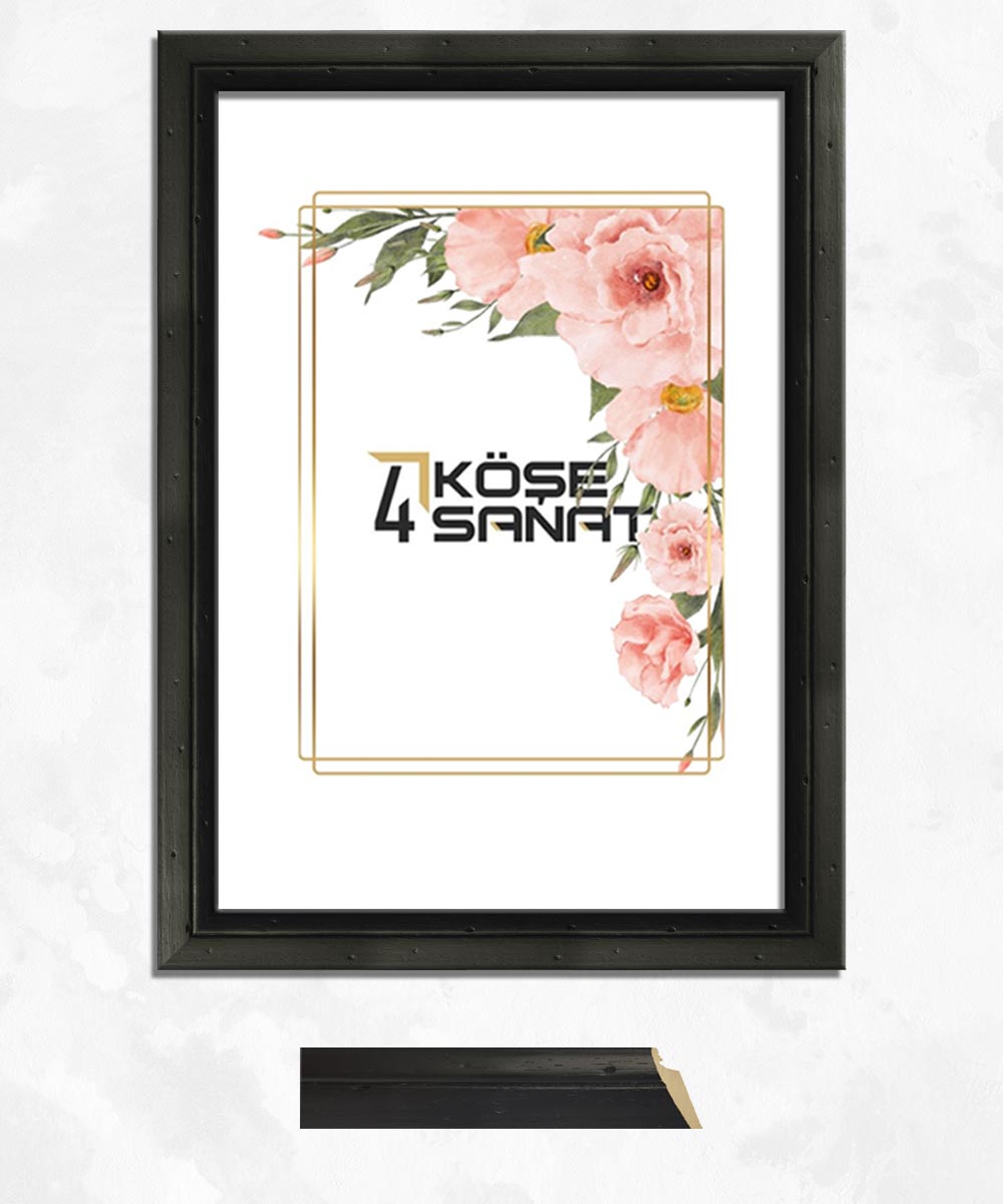 27'lik Ahşap Siyah Çerçeve