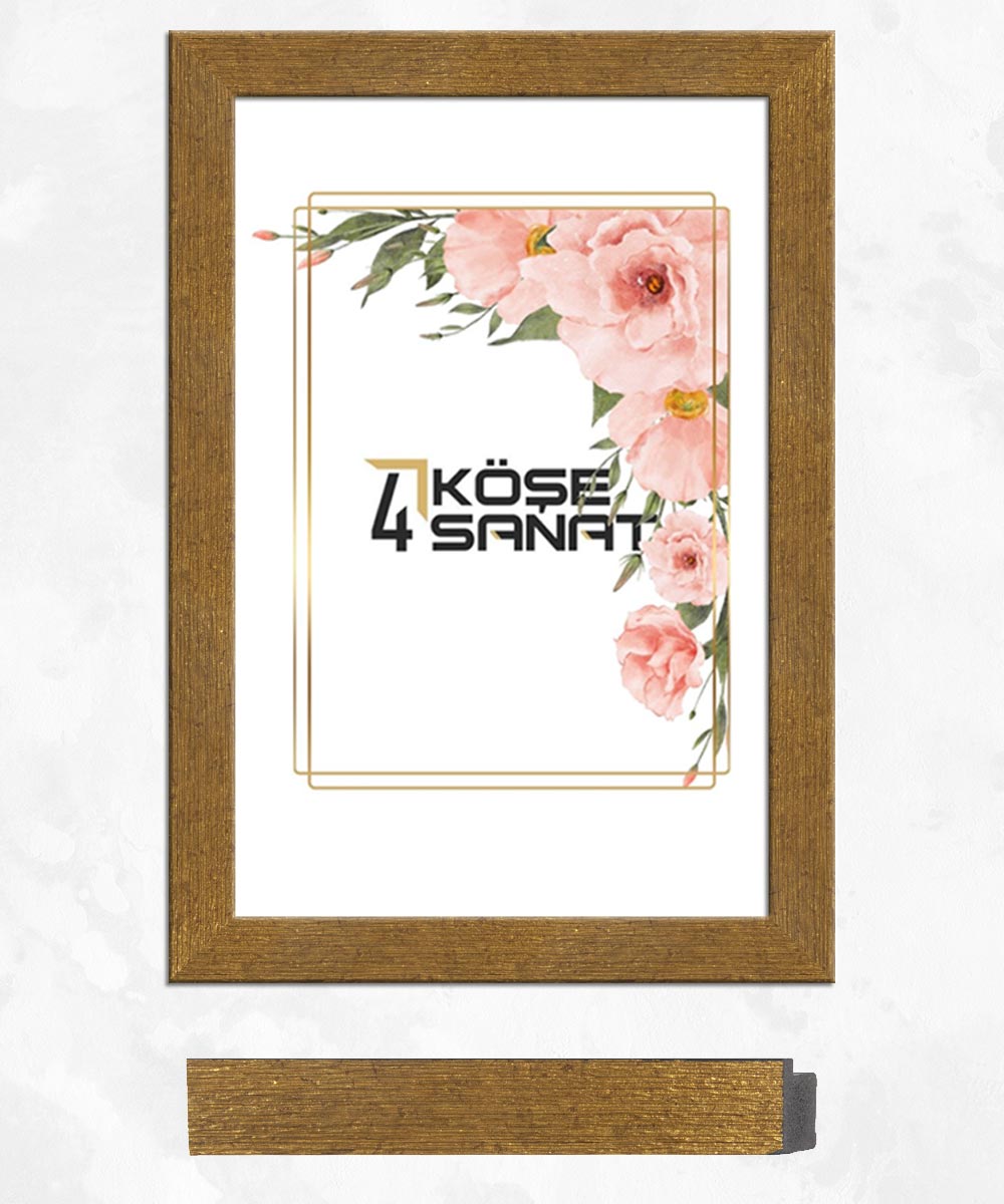 30'luk Altın Rengi Poliresin Çerçeve