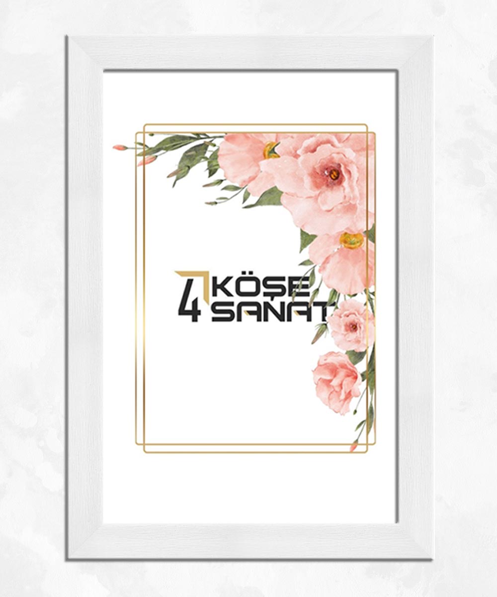 30'luk Ağaç Kabuğu Rustik Beyaz Poliresin Çerçeve