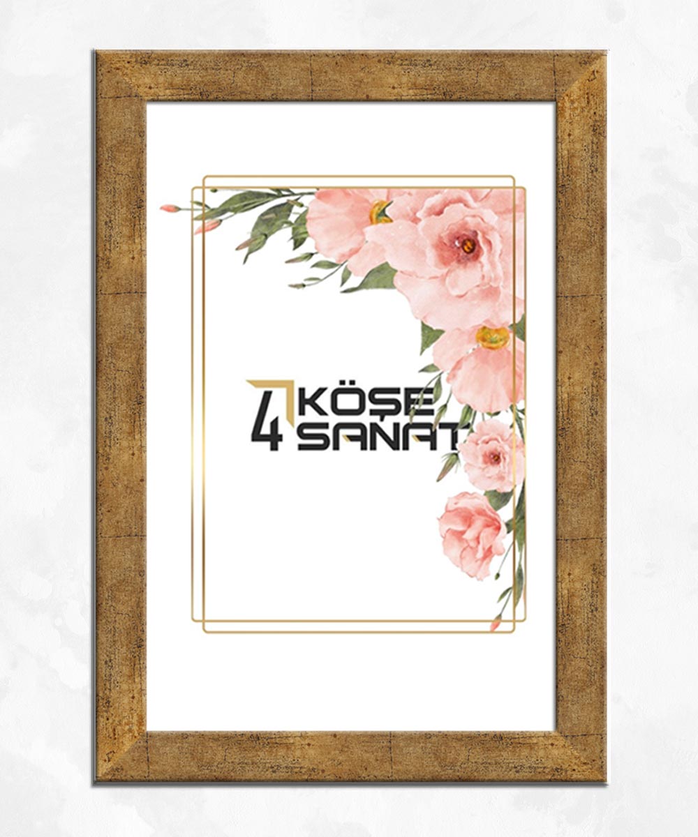 30'luk Oksit Altın Rengi Poliresin Çerçeve