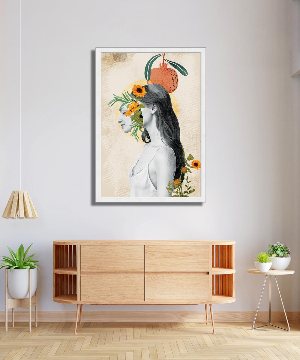 Botanical Mind – Minimal Artistik Çerçeveli Kanvas Tablo