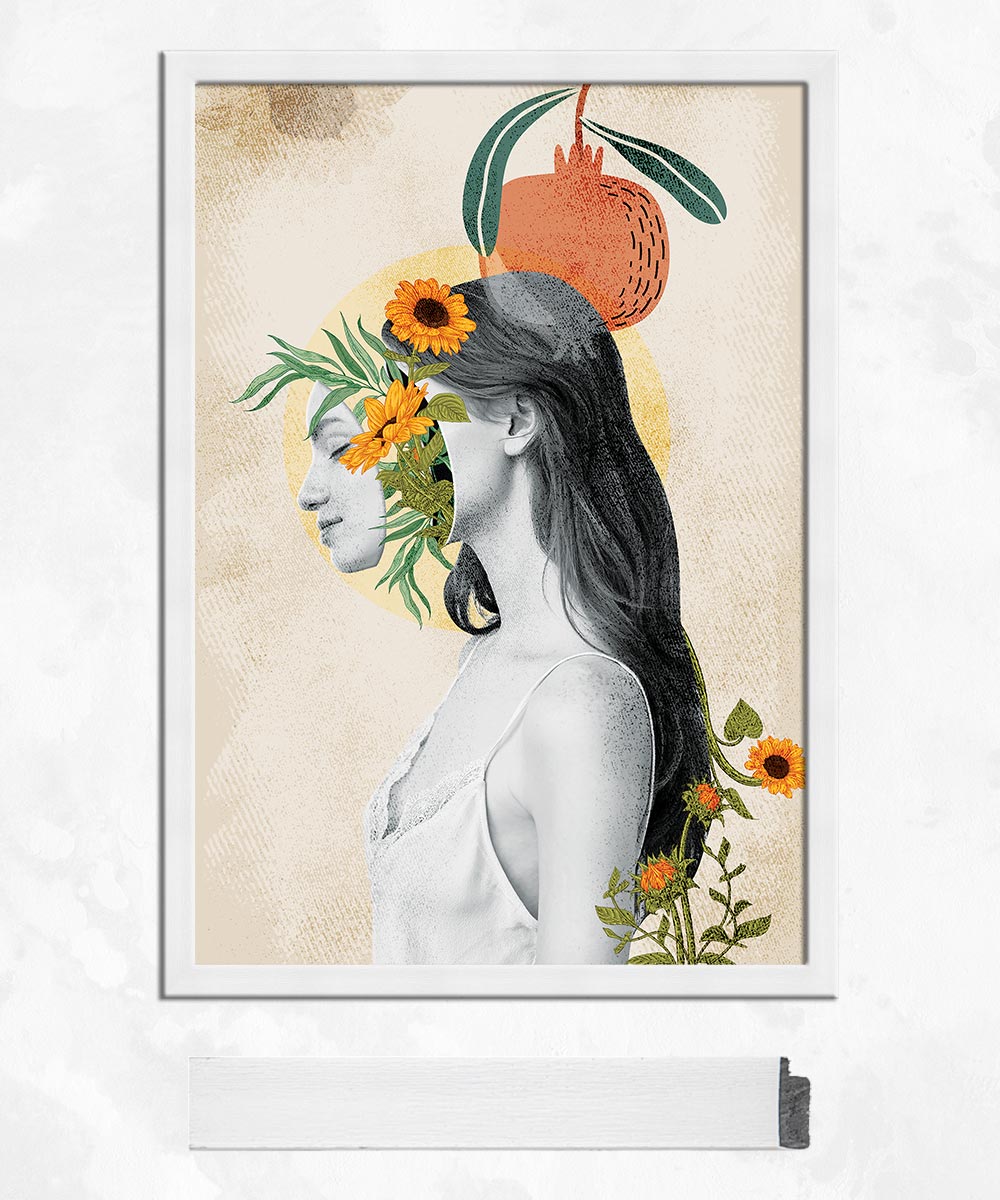 Botanical Mind – Minimal Artistik Çerçeveli Kanvas Tablo