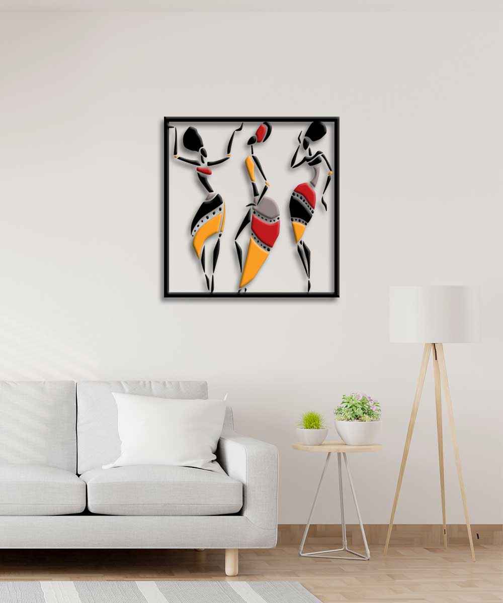 Dansın Üç Formu Metal Kesim Dekoratif Tablo