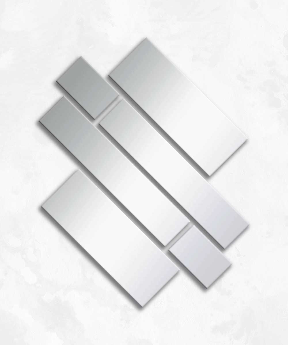 Modüler Linea – Çok Ölçülü Çerçevesiz Dikdörtgen Ayna Seti