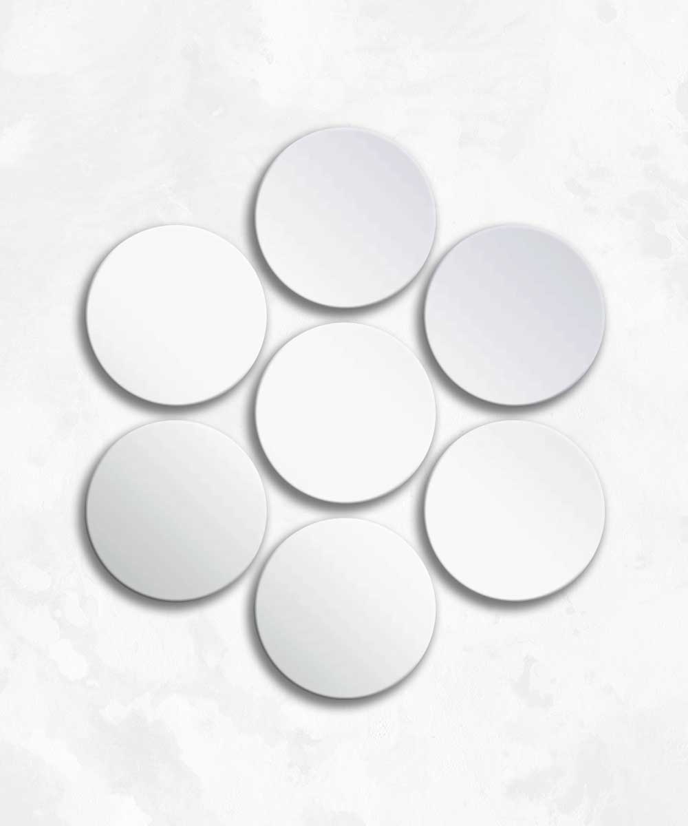 Modüler Daire – 7 Parça Çerçevesiz Dekoratif Ayna Seti