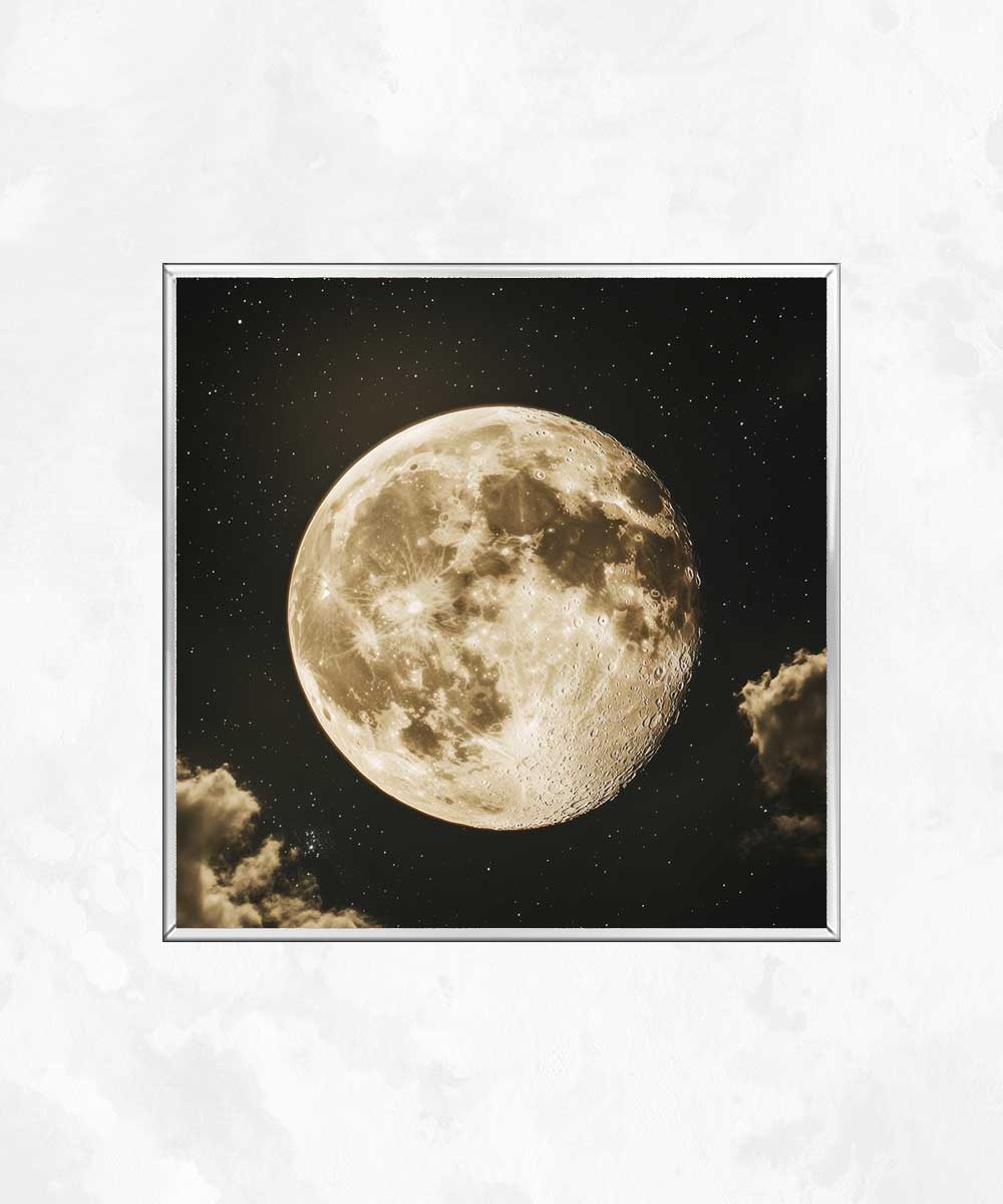 Dolunay Desenli Lightbox – LED Işıklı Duvar Sanatı