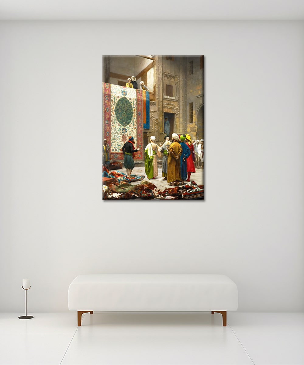 Halı Pazarı Kanvas Tablo – Doğu Kültürü Figürlü Sanat