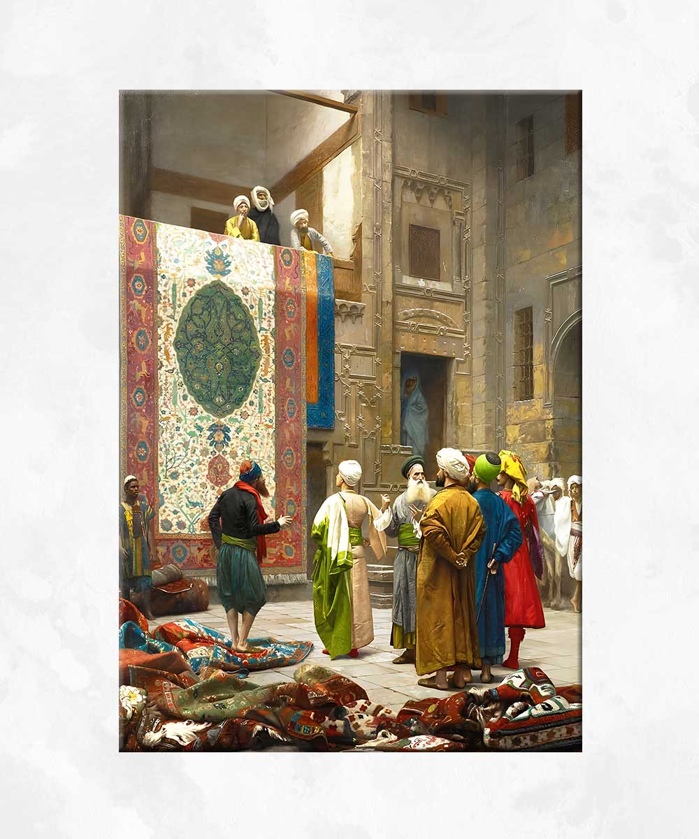 Halı Pazarı Kanvas Tablo – Doğu Kültürü Figürlü Sanat