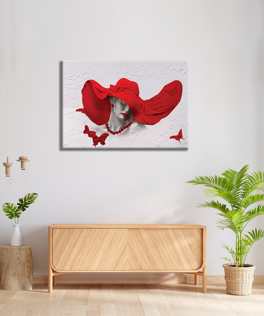 Kırmızının Zarafeti – UV Baskılı Pleksi Tablo