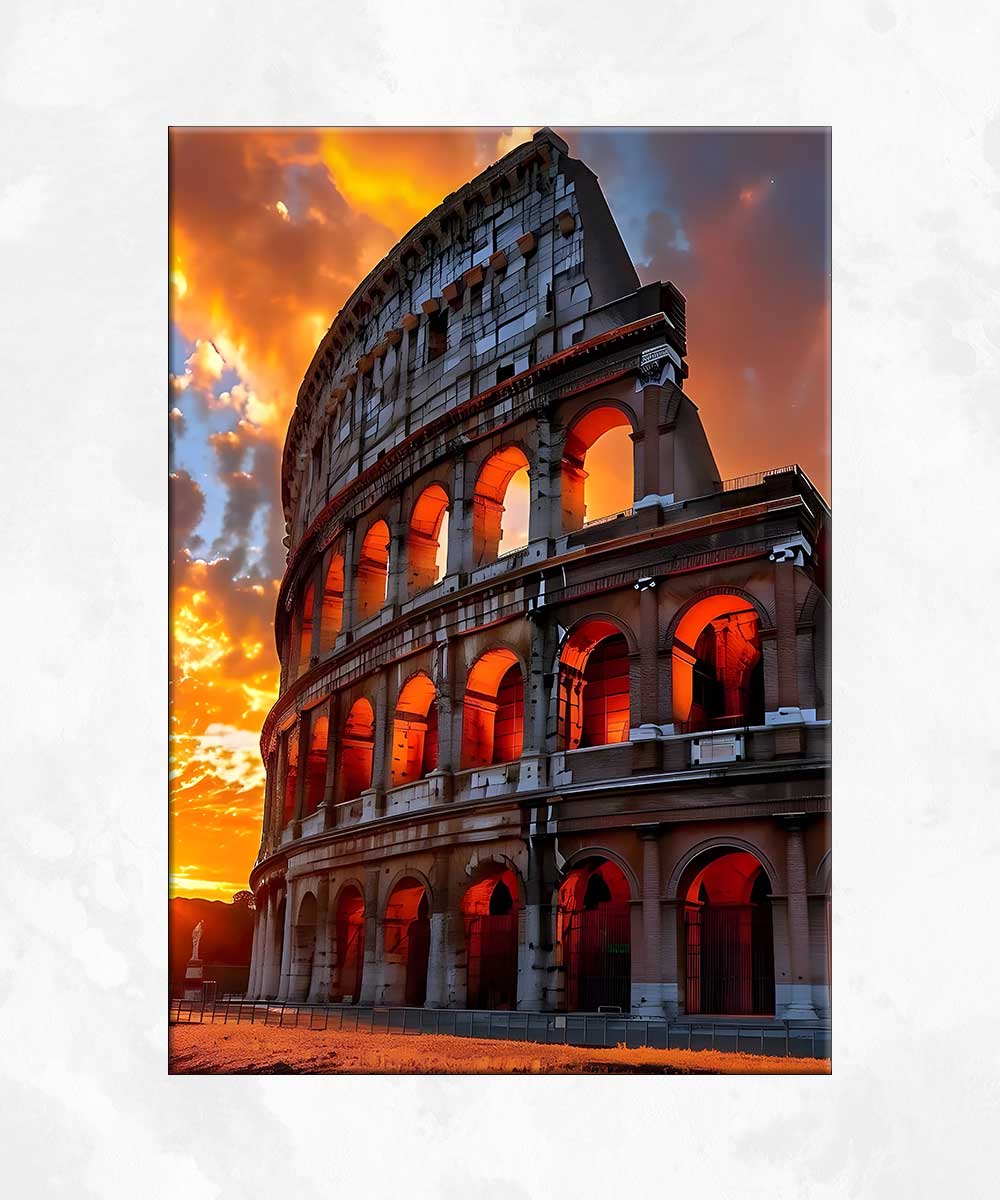 Roma’nın Altın Saati - Çerçevesiz Cam Tablo