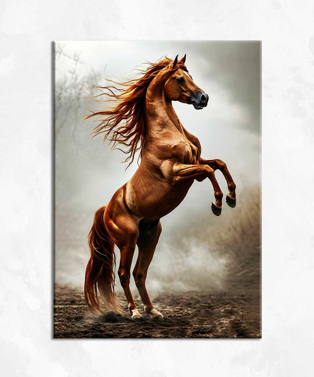 Wild Spirit Stallion Kanvas Tablo – Özgürlük ve Güç Sembolü At Figürü