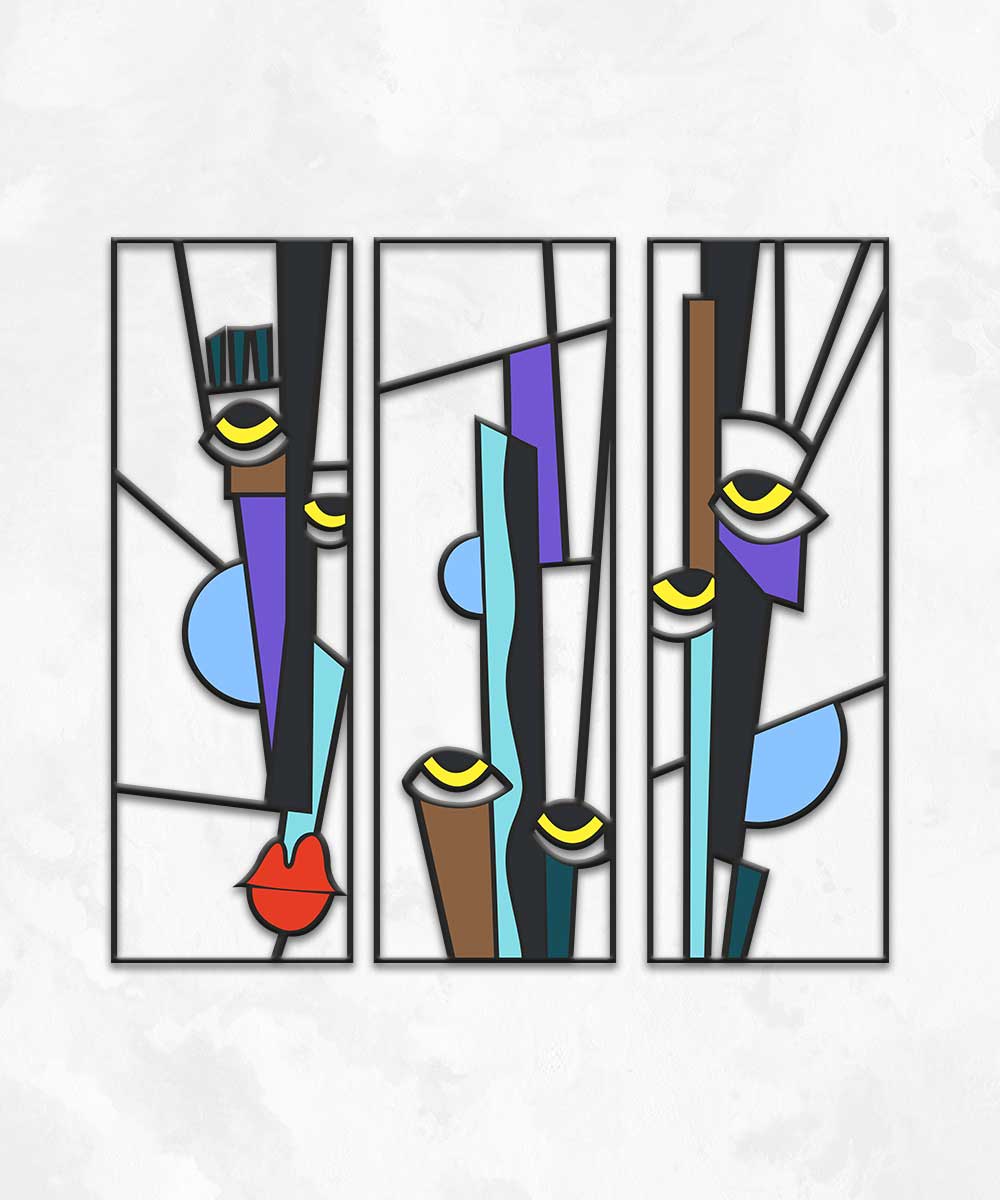 Abstract Face Expression – UV Baskılı MDF Tablo