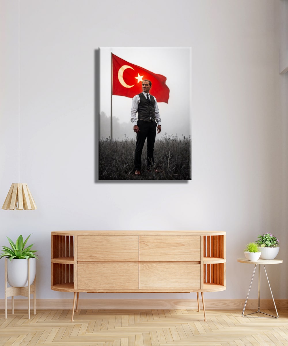 Atatürk “Büyük şeyleri büyük milletler yapar.” Kanvas Tablo