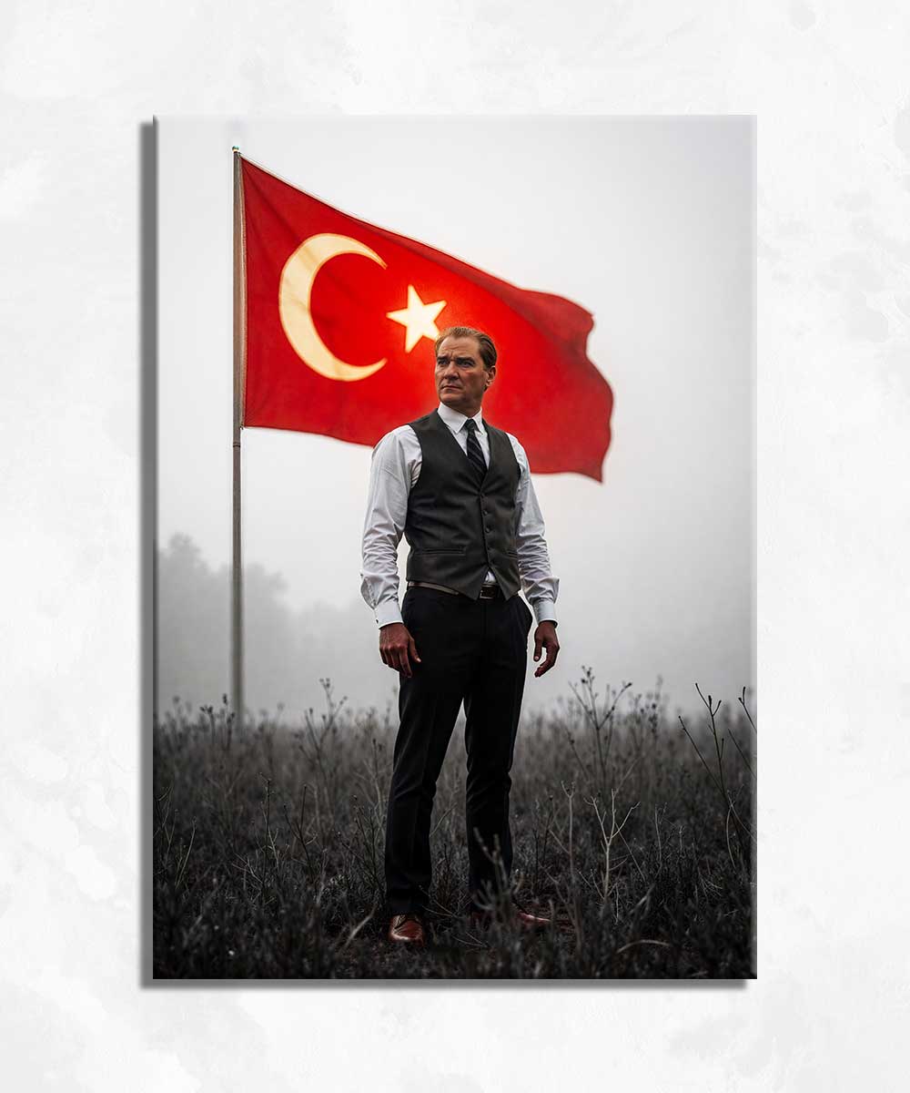 Atatürk “Büyük şeyleri büyük milletler yapar.” Kanvas Tablo