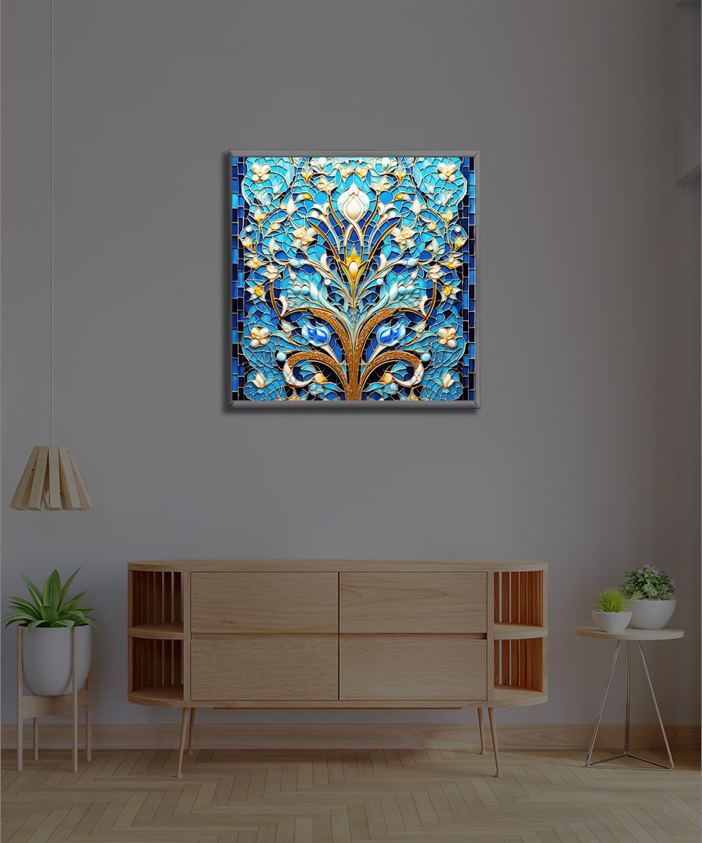 Vitray Desenli Lightbox – LED Işıklı Sanat Aydınlatması