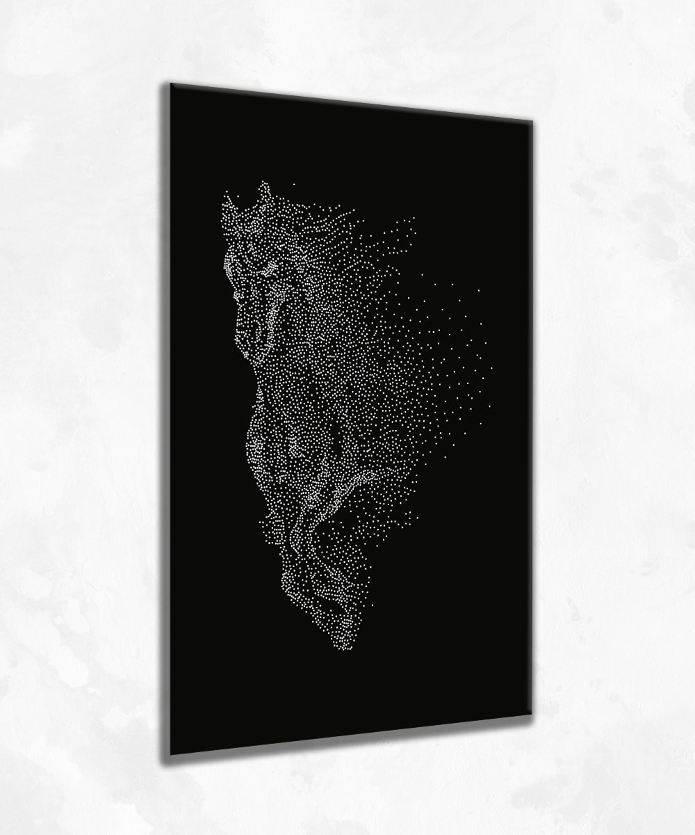 Dynamic Horse Dots Print – Germe Kanvas Tablo