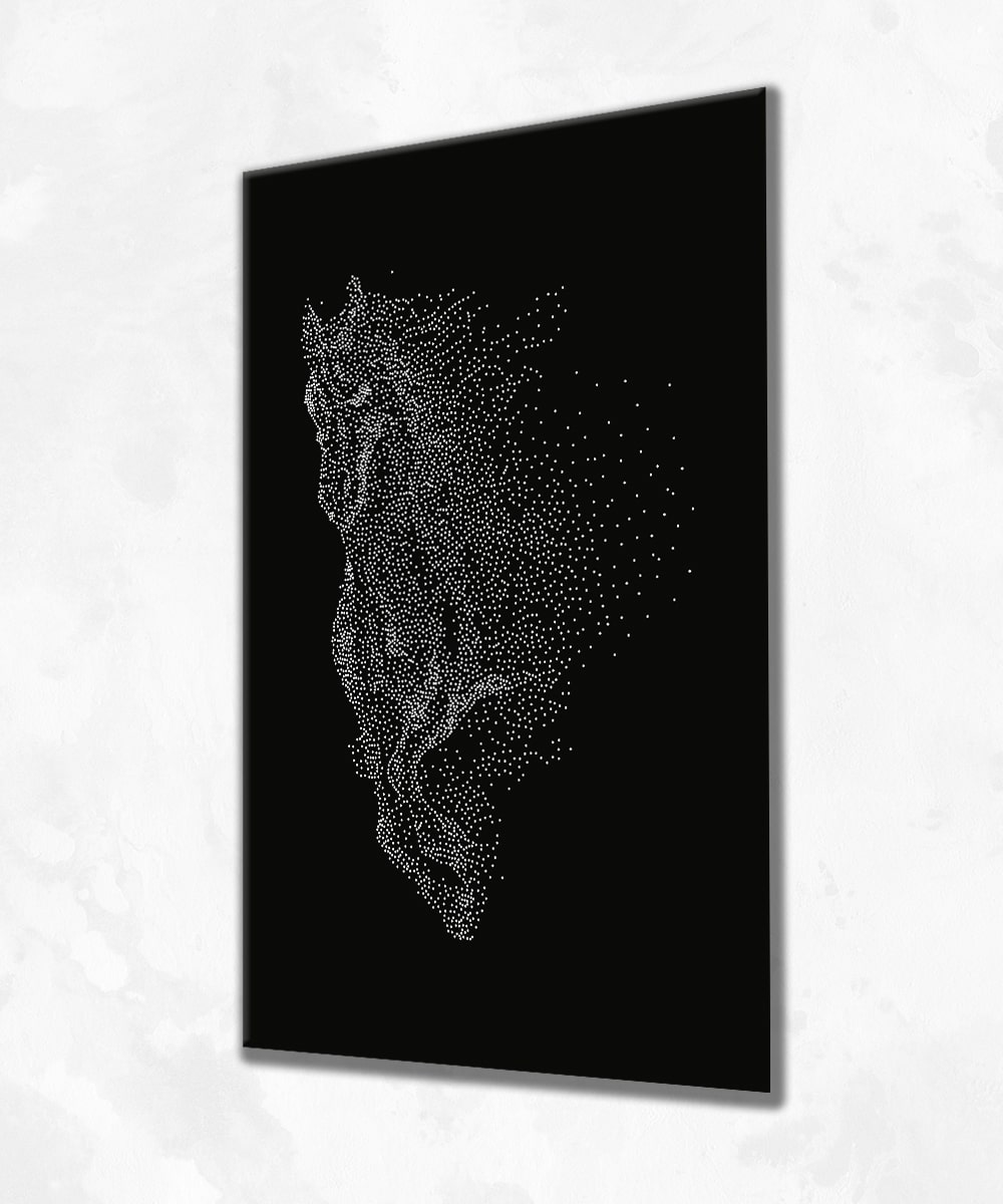 Dynamic Horse Dots Print – Germe Kanvas Tablo