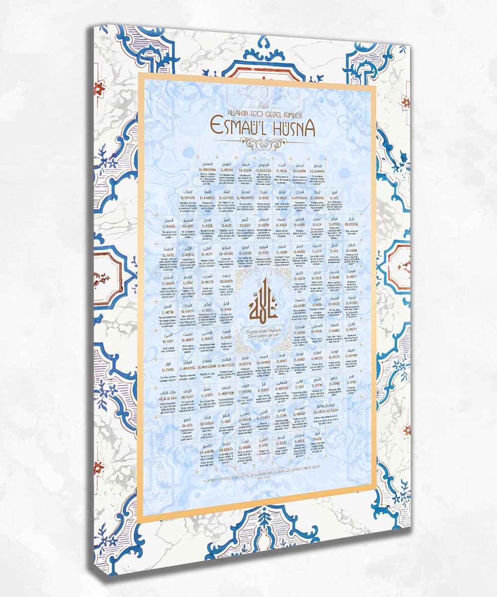 Esma'ül Hüsna Sanatsal Kanvas Tablo