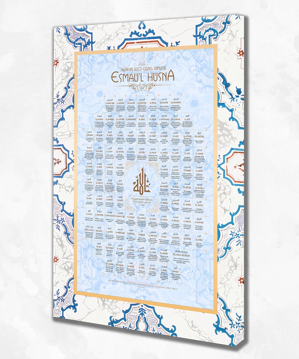 Esma'ül Hüsna Sanatsal Kanvas Tablo