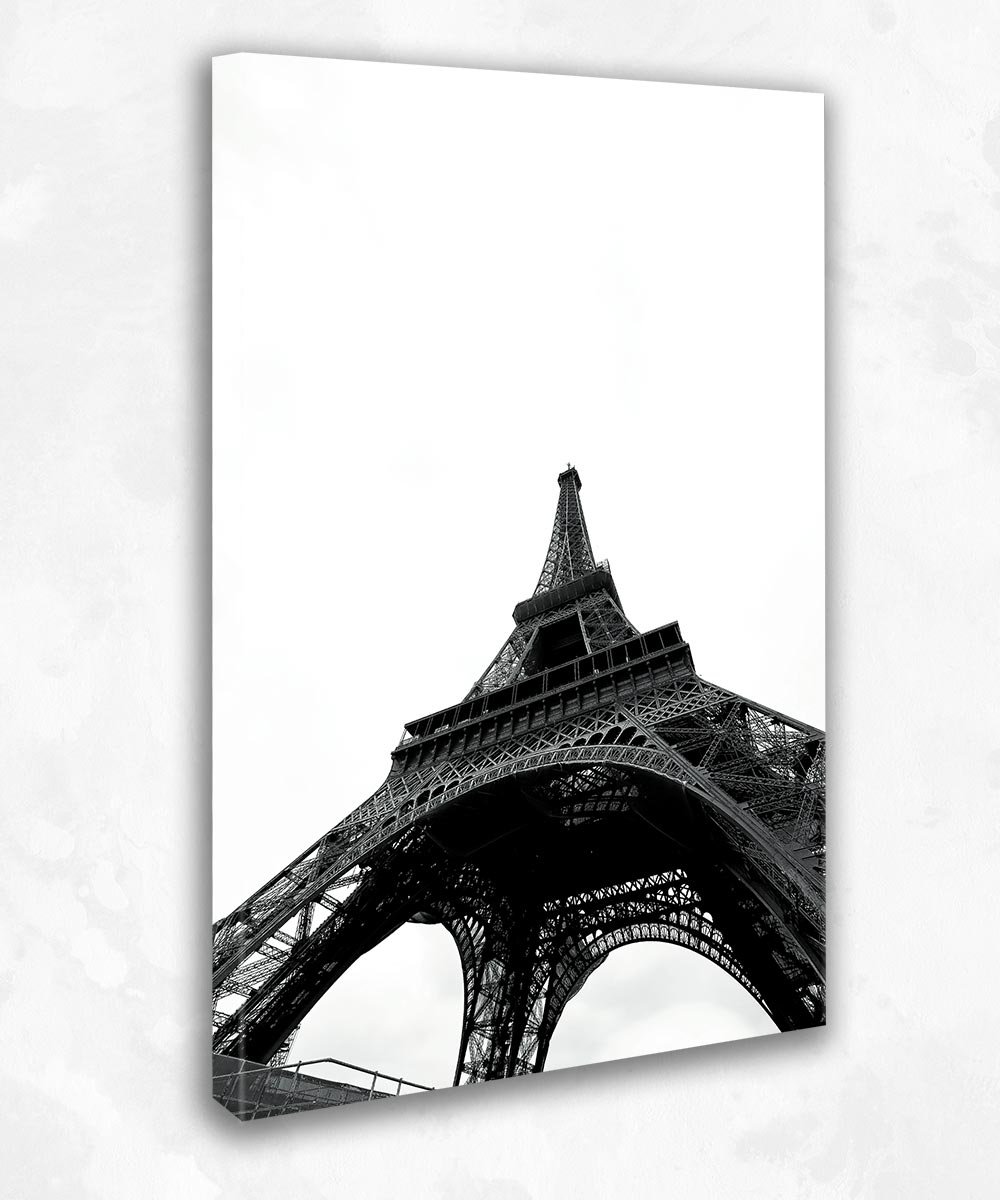 Eiffel Kulesi Siyah Beyaz Minimal Kanvas Tablo