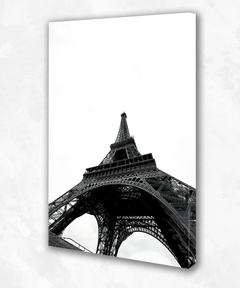 Eiffel Kulesi Siyah Beyaz Minimal Kanvas Tablo