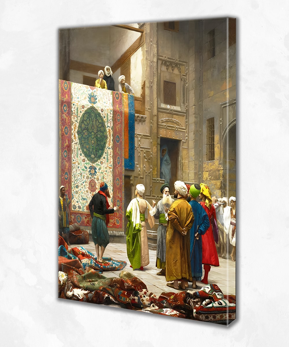 Halı Pazarı Kanvas Tablo – Doğu Kültürü Figürlü Sanat
