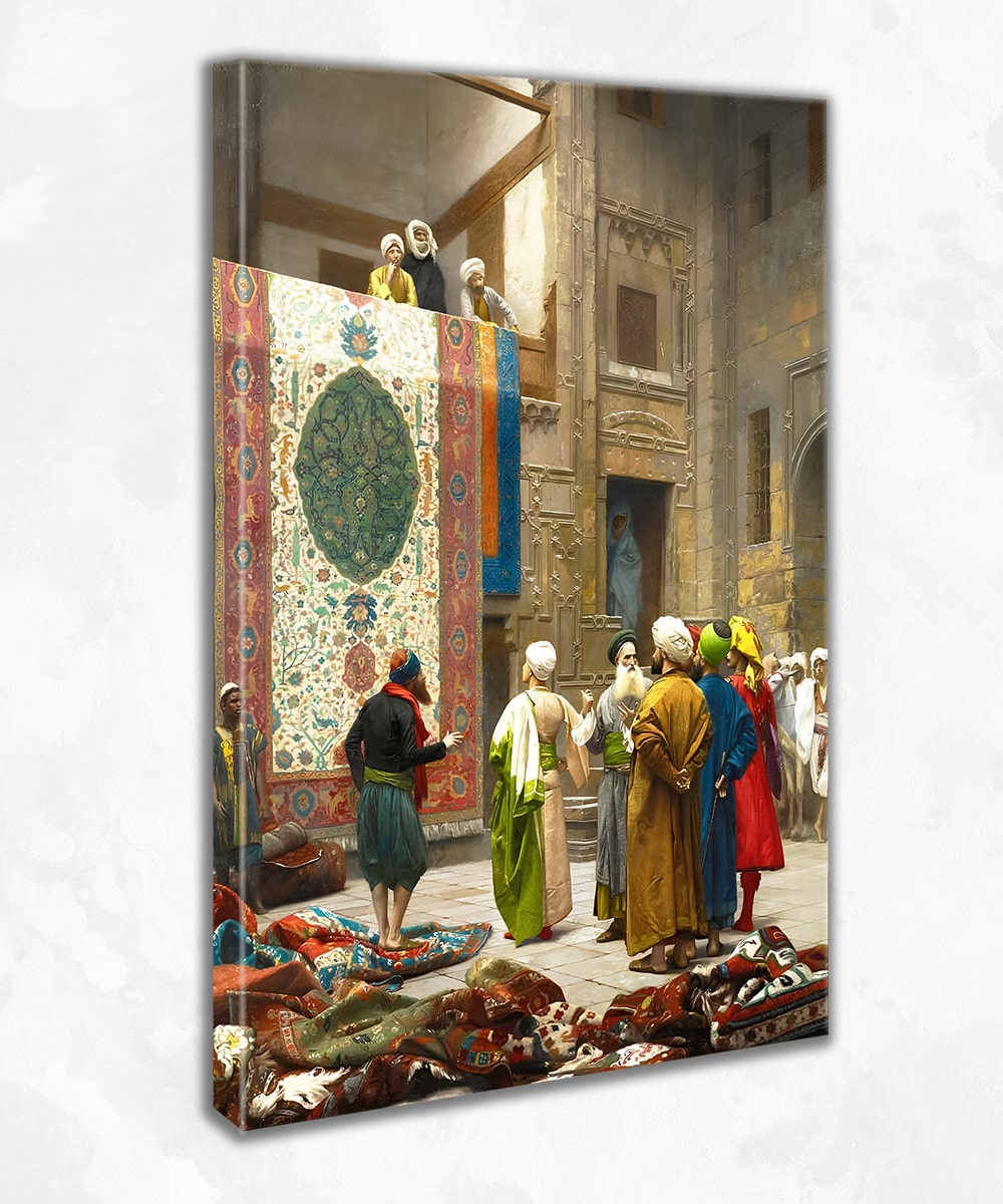 Halı Pazarı Kanvas Tablo – Doğu Kültürü Figürlü Sanat