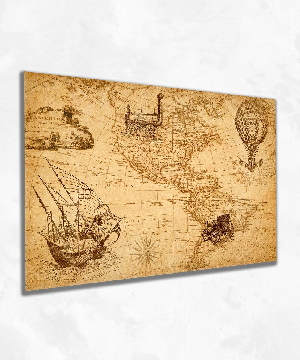 Terra Antiqua - Çerçevesiz Cam Tablo