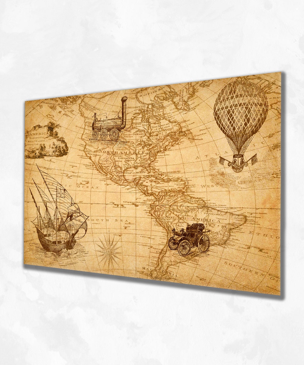 Terra Antiqua - Çerçevesiz Cam Tablo