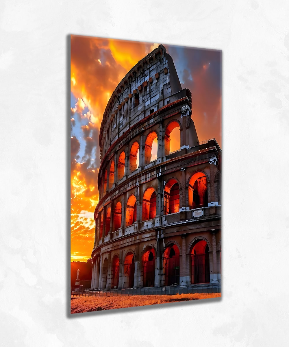Roma’nın Altın Saati - Çerçevesiz Cam Tablo
