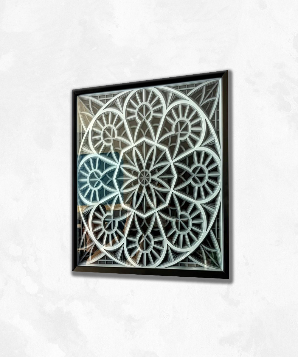 LayerCraft Geometrik Ahşap Tablo – 6 Layer Edition