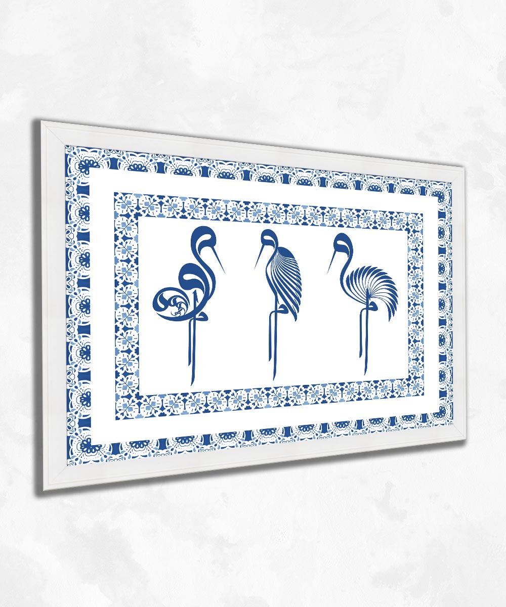 Desenli Hat Sanatı- Çerçeveli Cam Tablo