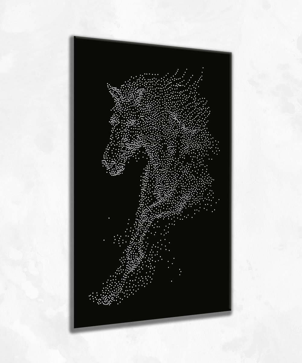 Horse Motion Point Art – MDF Tablo