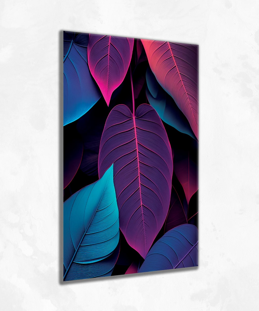 Color Leaves – Akrilik Cam Modern Duvar Tablosu