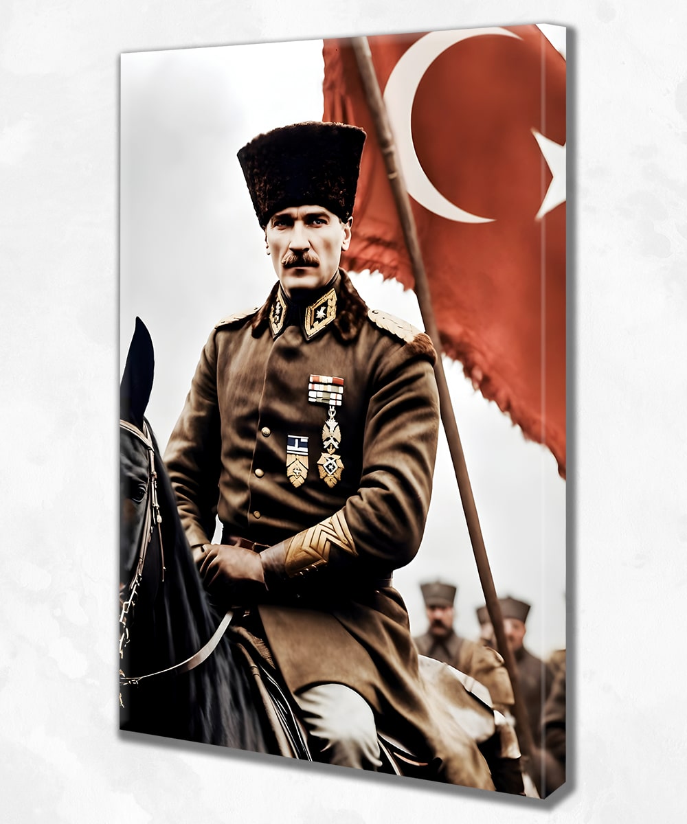 Atatürk “Söz konusu olan vatansa, gerisi teferruat.” Kanvas Tablo