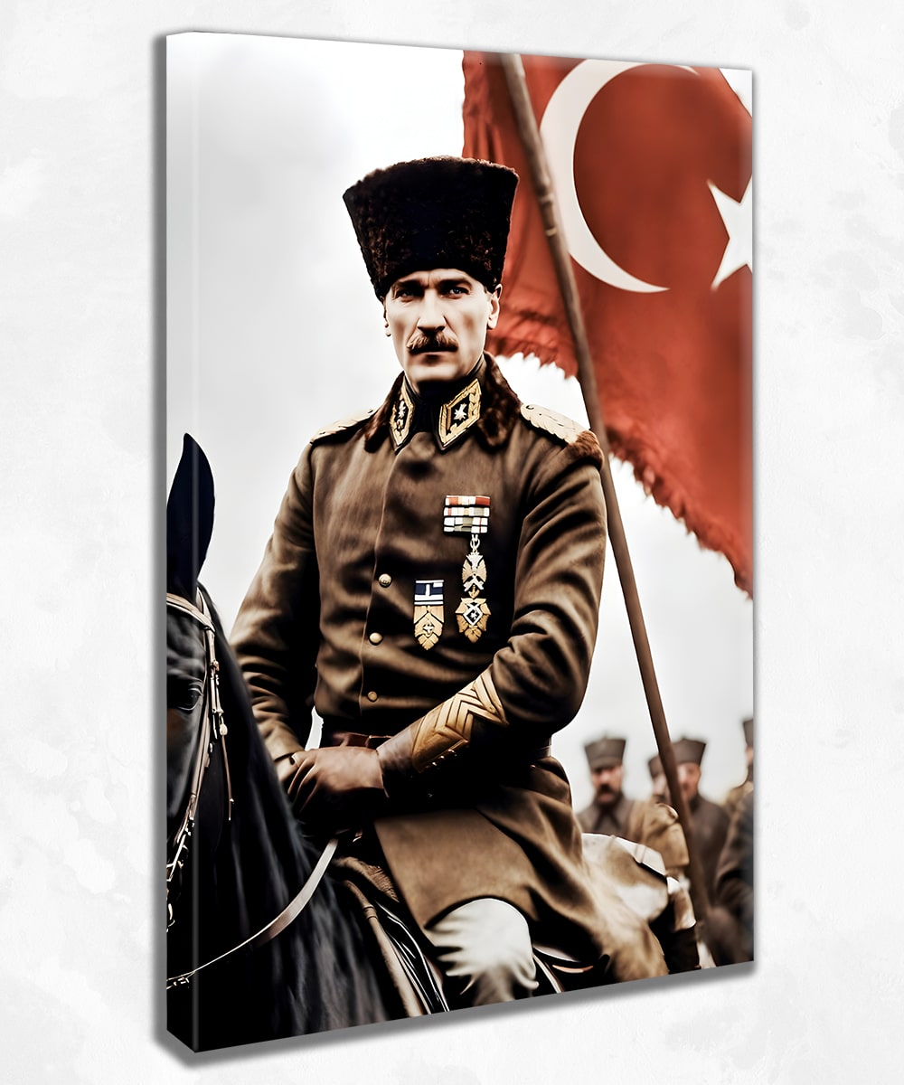 Atatürk “Söz konusu olan vatansa, gerisi teferruat.” Kanvas Tablo
