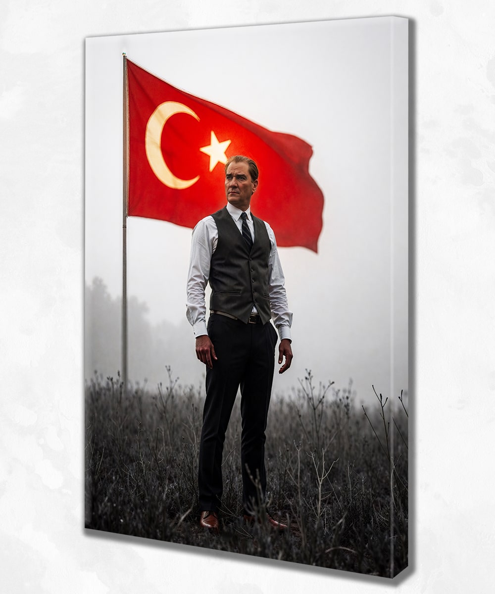 Atatürk “Büyük şeyleri büyük milletler yapar.” Kanvas Tablo