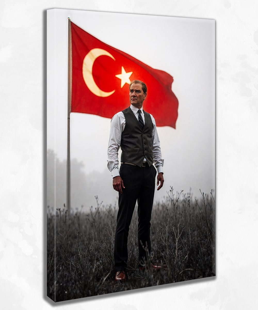 Atatürk “Büyük şeyleri büyük milletler yapar.” Kanvas Tablo