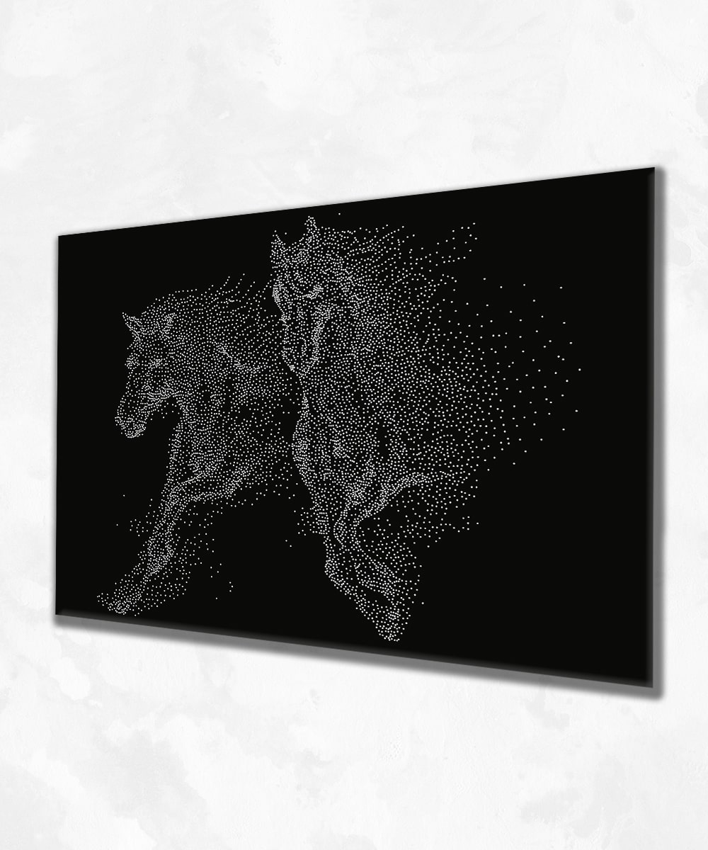 Twin Horse Motion – Germe Kanvas Tablo